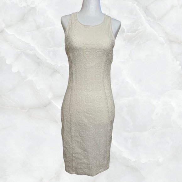 Abercrombie Off White Stretch Lace Mini Dress - Picture 1 of 5